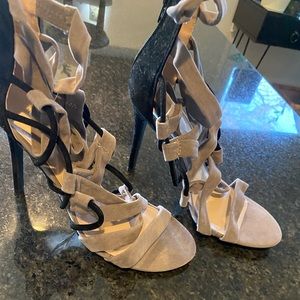 Black and grayish shoes